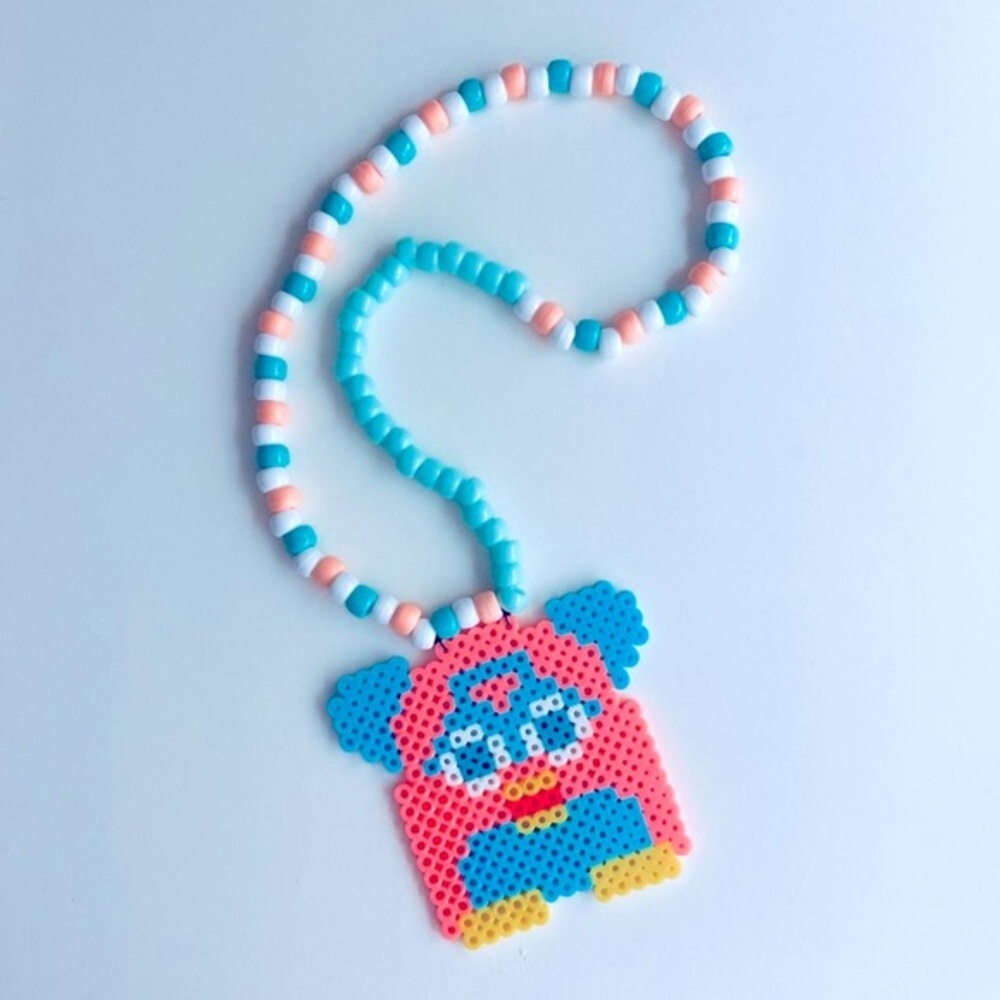 Furby Rave Kandi Perler Necklace